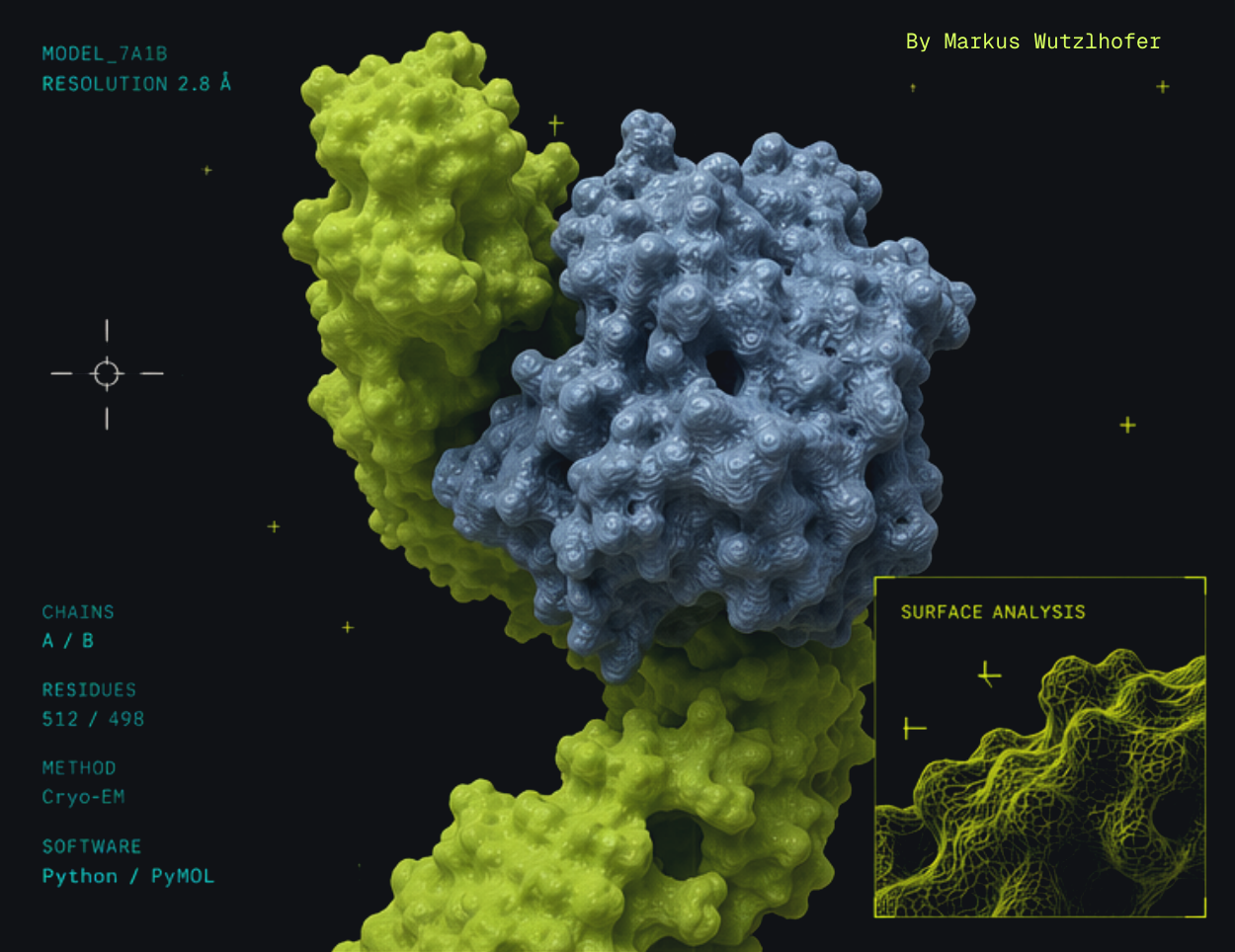 3D protein surface render — Code & Science